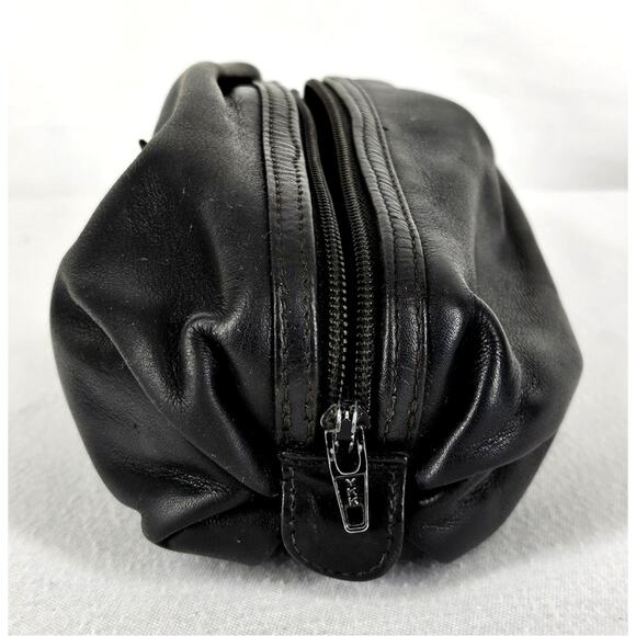 GUCCI VINTAGE ORIGINAL BLACK POCHETTE COSMETIC POUCH MINI HAND BAG (1970-80s) - Picture 7 of 16